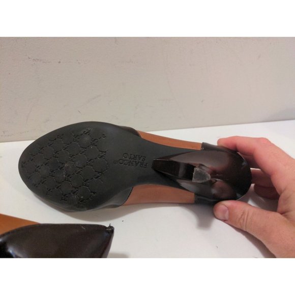 Franco Sarto Womens 7 M Brown Leather Peep Toe Pumps; Style Crash - Picture 8 of 8